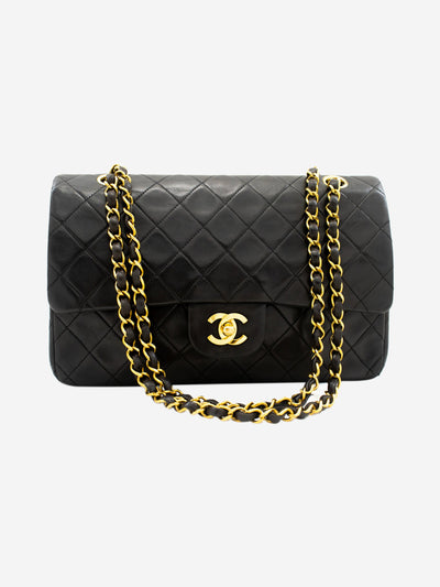 Black vintage 1991-94 medium Classic double flap bag Shoulder Bag Chanel 