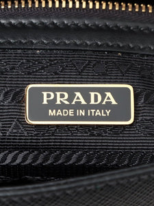 Prada Black Saffiano Lux leather shoulder bag