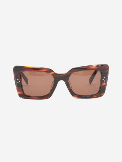 Brown tortoise shell square sunglasses Sunglasses Celine 