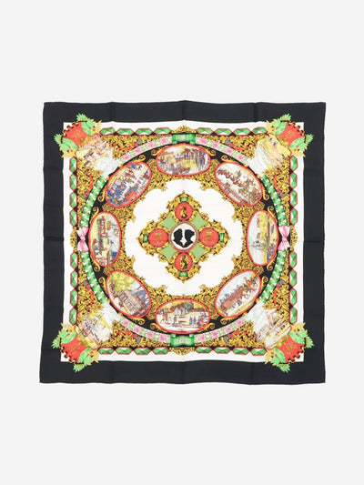 Black Carré 90 L’Entente Cordiale Anglo-French silk scarf Scarves Hermes