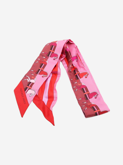 Pink silk horse twilly Scarves Hermes