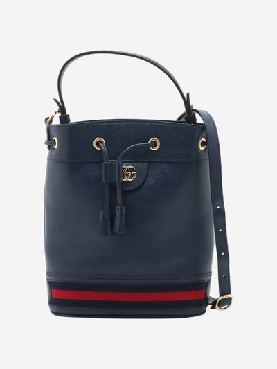 Blue Sherry Line leather bucket bag