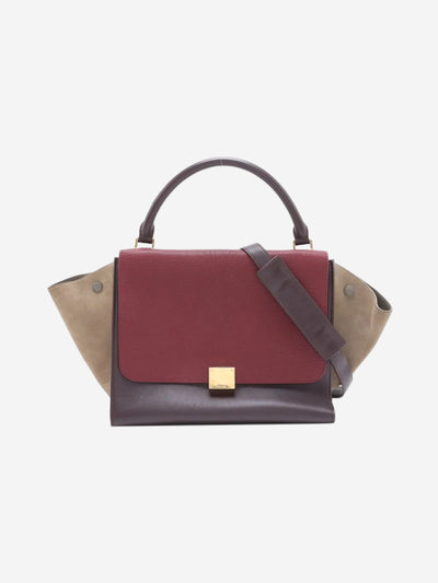 Burgundy Trapeze leather 2way shoulder bag Shoulder bags Celine