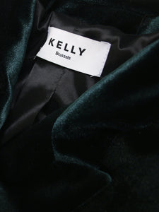 Kelly Green velvet blazer and trousers set - size UK 12