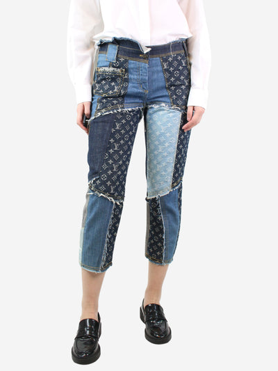 Blue patchwork jeans - size UK 12 Trousers Louis Vuitton 