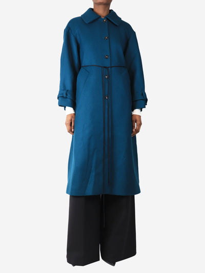 Teal wool coat - size UK 6 Coats & Jackets Unique Edition