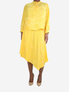 Stella McCartney Yellow chain shirt and skirt set - size UK 14
