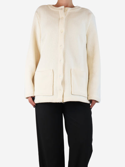 Cream textured cardigan - size UK 10 Knitwear Giuliva Heritage
