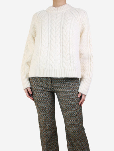 Cream cable knit wool jumper - size XS Knitwear Cecilie Bahnsen 
