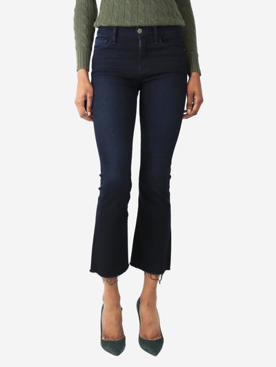 Dark indigo cropped bootcut jeans - size UK 6 Trousers Frame