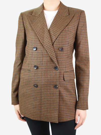 Brown double-breasted wool blazer - size IT 44 Coats & Jackets Etro 