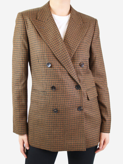 Brown double-breasted wool blazer - size UK 12 Coats & Jackets Etro 