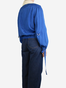 Helmut Lang Blue sheer bomber jacket - size S