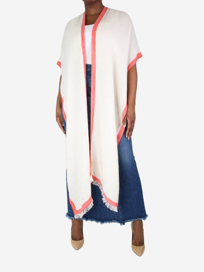 Cream alpaca and silk-blend shawl scarf Scarves WEHVE 
