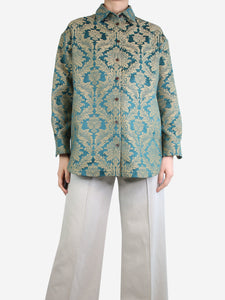 The Meaning Well Teal jacquard shirt - size S