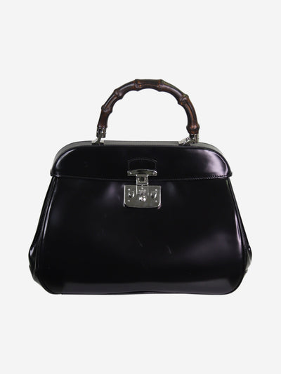 Black bamboo handle leather top-handle bag Top Handle Bags Gucci 