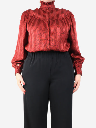 Red spot printed silk blouse - size Tops Saint Laurent