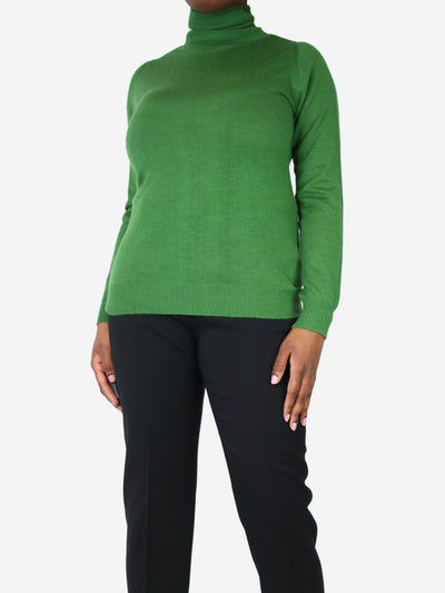 Green roll-neck jumper - size L Knitwear By Marie 