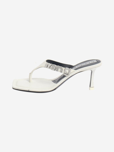 White diamante flip flop heels - size EU 37 Heels Alexander Wang