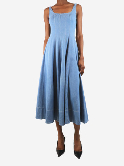Blue denim midi dress - size UK 6 Dresses Staud