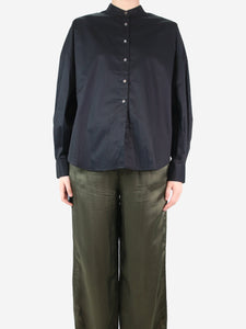 Kelly Black cotton shirt - size UK 10