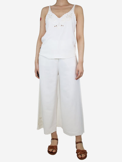 White embroidered top and trousers set - size UK 6 Sets Stella McCartney 