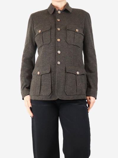 Brown Herringbone jacket - size UK 12 Coats & Jackets Polo Ralph Lauren
