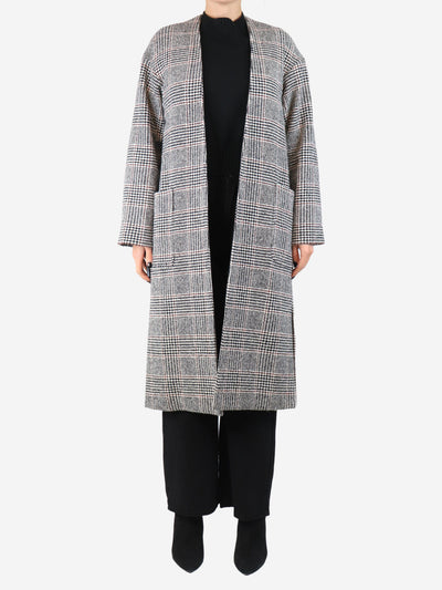 Black check coat - size UK 10 Coats & Jackets Nico. Nicholson and Nicholson