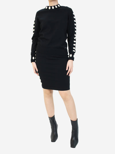 Black floral embellished top and skirt set - size FR 36 Sets Chanel 