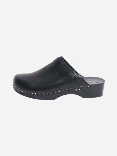 Black leather wooden clogs - size EU 39 (UK 6) Flat Shoes Isabel Marant