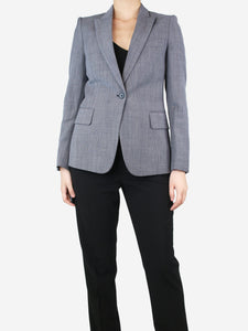 Stella McCartney Blue wool single-buttoned blazer - size UK 8