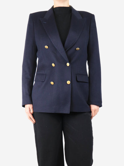 Navy blue cashmere double-breasted jacket - size M Coats & Jackets Tagliatore