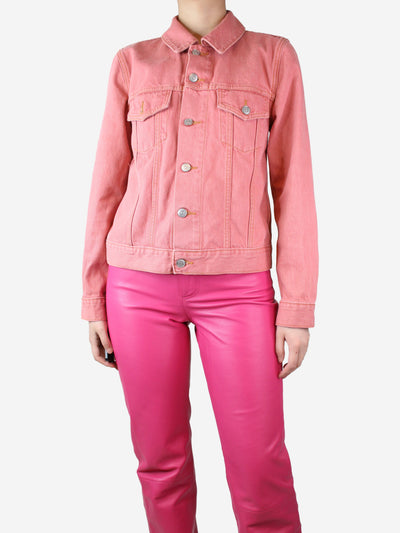 Pink denim jacket - size UK 10 Coats & Jackets Ganni 