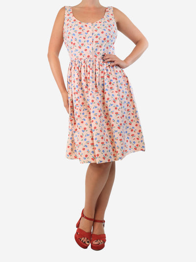 Prada Pink daisy printed dress - size UK 10 Dresses Prada