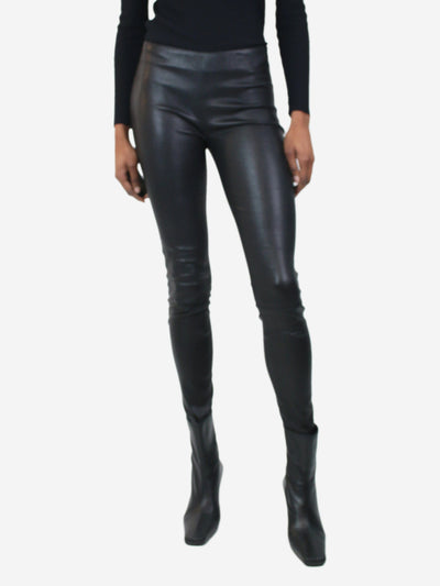 Black skinny trousers in stretch leather with zipped cuffs - size FR 34 Trousers Jitrois 