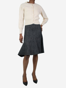 Celine Grey A-line wool skirt - size FR 34