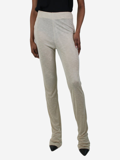 Ura Beige side-zip trousers - size XS Trousers Ura 