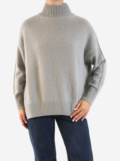 Grey high-neck cashmere jumper - size M Knitwear Allude 