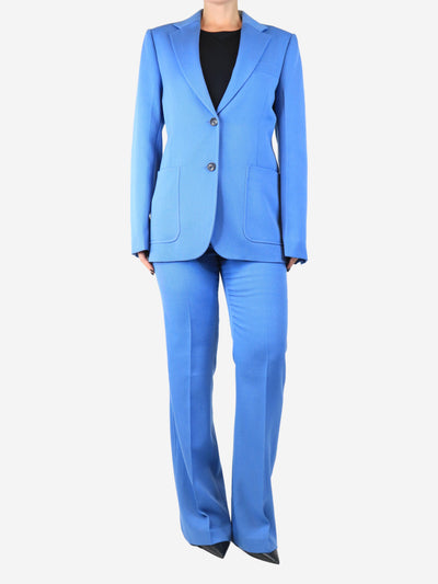 Blue wool trouser suit - size UK 10 Sets Victoria Beckham