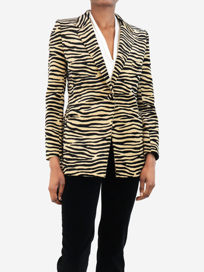 Black and beige tiger print blazer - size UK 8 Coats & Jackets Paco Rabanne