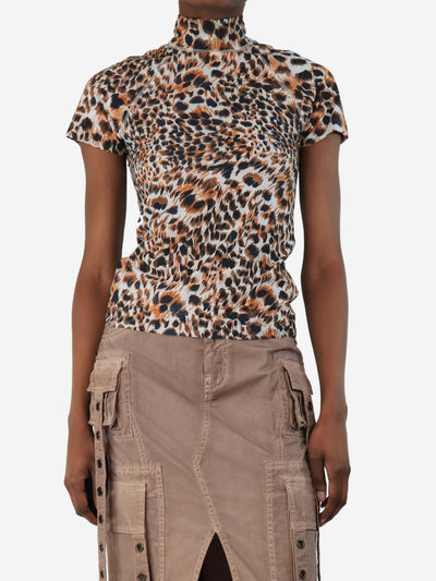 Leopard mock neck top - size S Tops Nanushka
