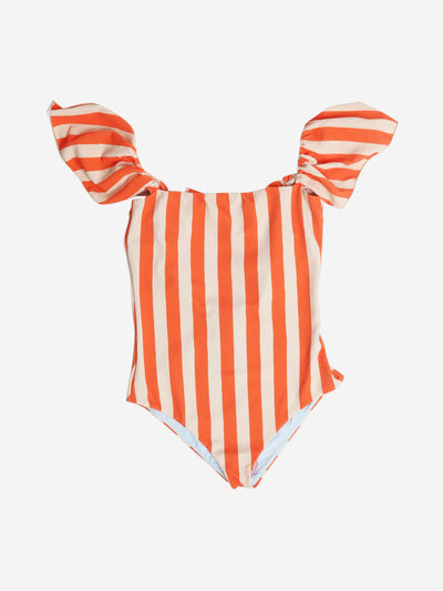 Orange and cream striped swimsuit - size M Beachwear La Double J