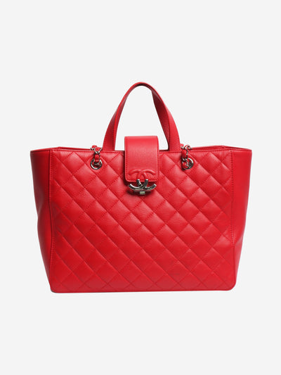 Red 2017 caviar CC shopping tote bag Tote Bags Chanel