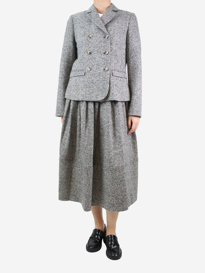 Grey wool blazer and skirt set - size UK 10/12 Sets Holland & Holland 