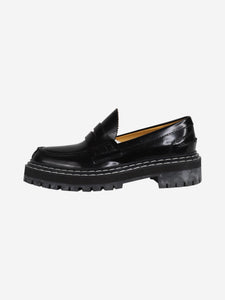 Proenza Schouler Black patent leather loafers - size EU 37.5