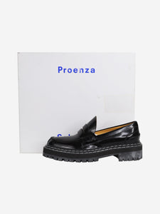 Proenza Schouler Black patent leather loafers - size EU 37.5