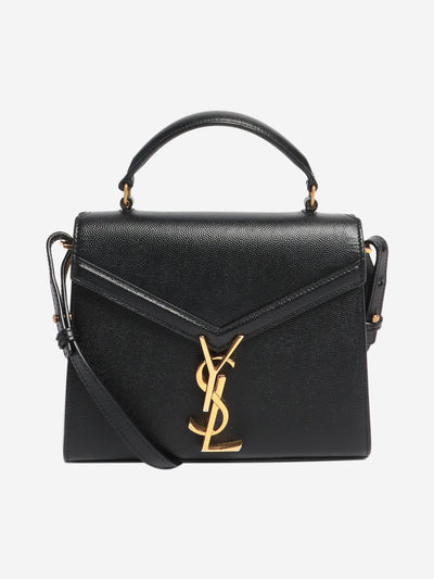 Saint Laurent Black Mini Cassandra Grain De Poudre Embossed Leather in Black - size Saint Laurent