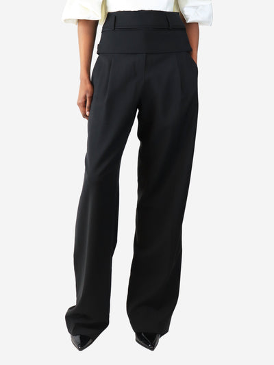 Black suit trousers with waist piece - size UK 8 Trousers Christopher Esber