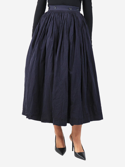 Navy blue puffy pleated skirt - size L Skirts Casey Casey