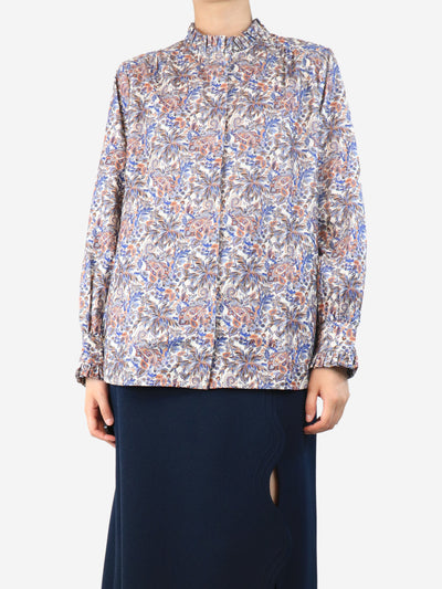 APOF Multicolour corduroy frill-collar paisley shirt - size M Tops APOF